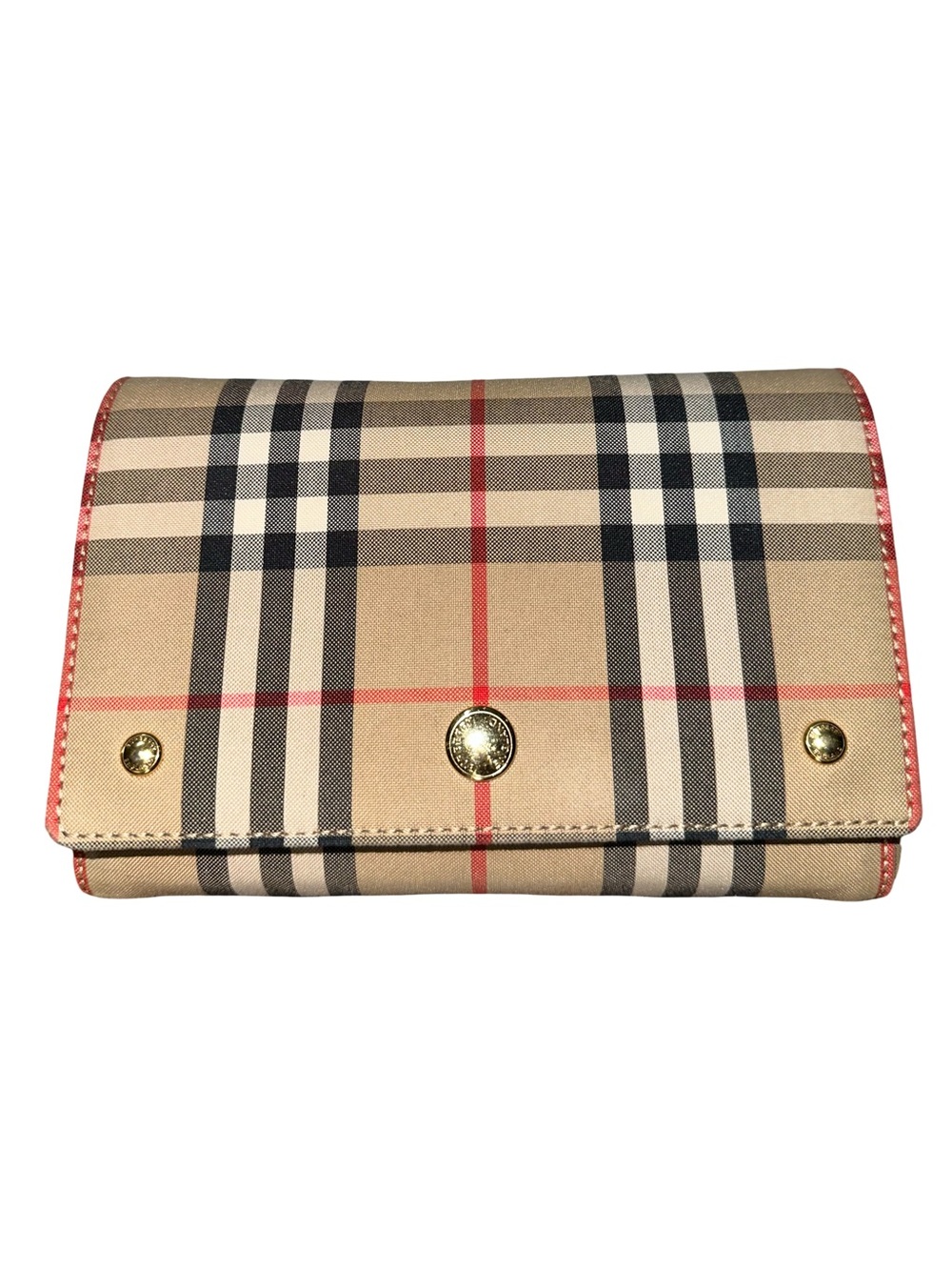 Pre-Loved Burberry Hackberry vintage Check Leather Crossbody Bag —Authentic